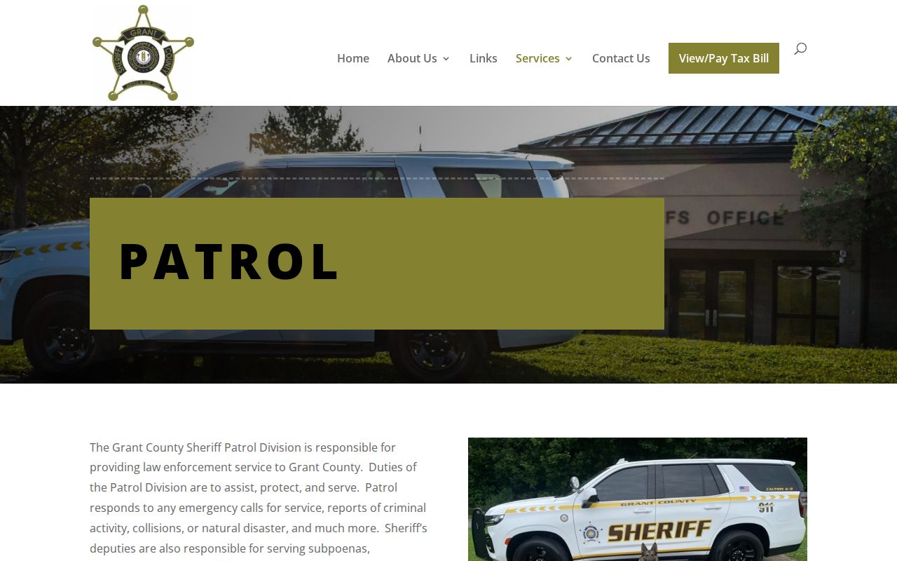 Grant County Sheriff arrest warrant service information
